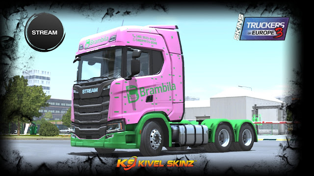 SKINS STREAM/ST - SCANIA S BRAMBILA TRANSPORTES PINK E AZUL