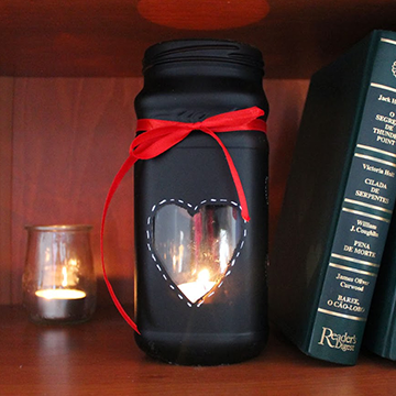 DIY Heart Candle Jar