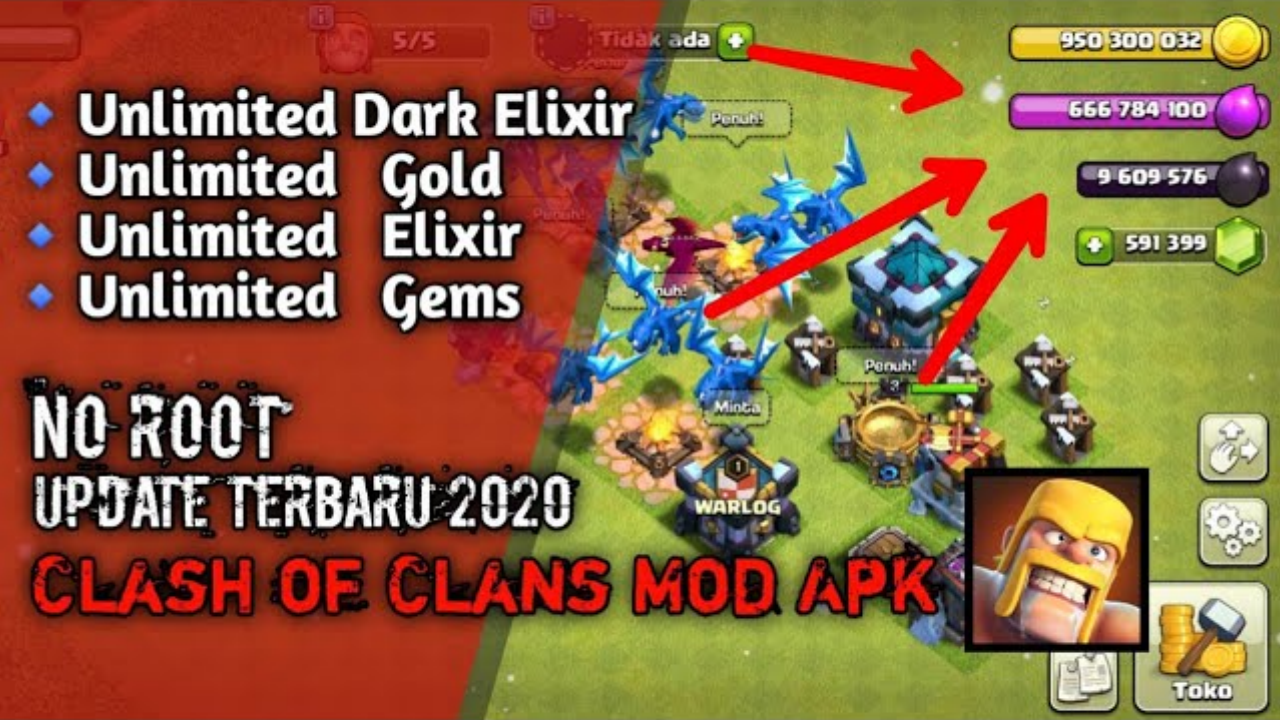 Download Clash of Clans (Coc) Mod Apk Terbaru 2020 [Unlimited All