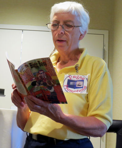 author Joan H. Young reading from The Bigg Boss