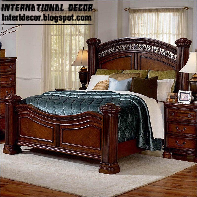 Turkish bed designs for classic bedrooms  classic wooden bed