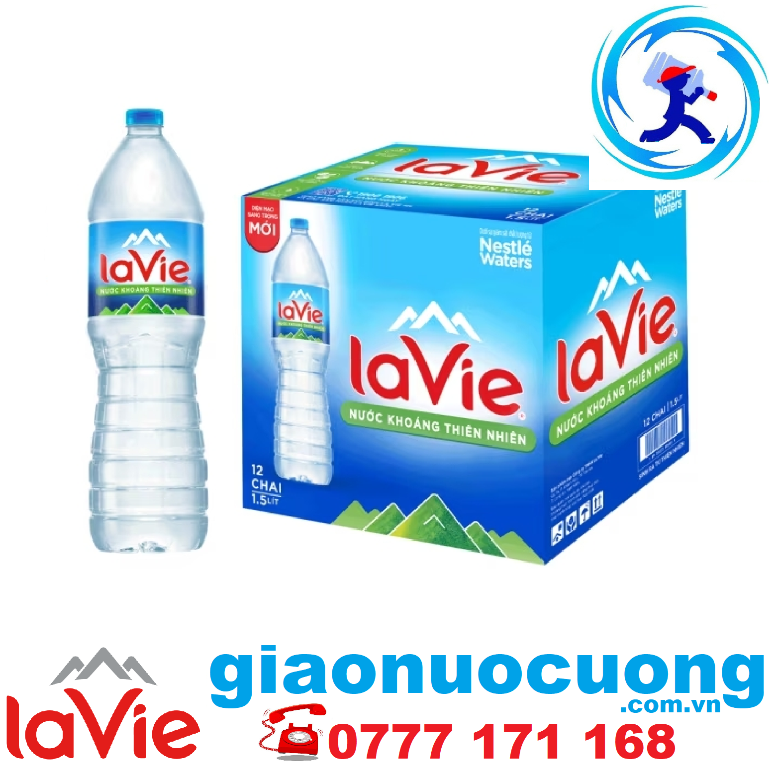 Lavie 1.5L- Thùng 12 chai lớn