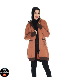 NEW HIJACKET YUKATA BROWN x COKELAT MUDA JAKET HIJABER