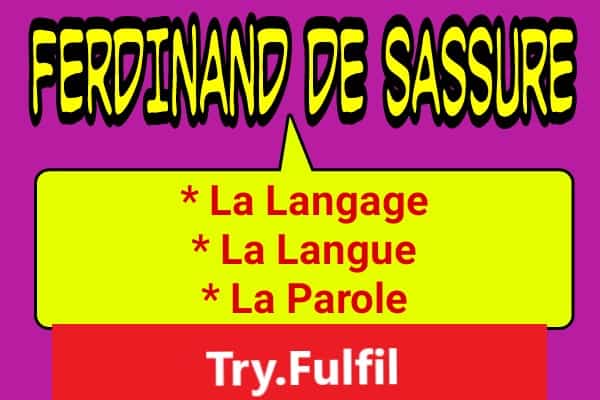 sassure's contribustion in linguistics, difference between langue and parole