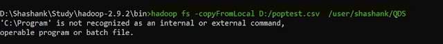 Hadoop copyFromLocal