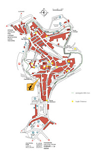 Mapa de San Gimignano.