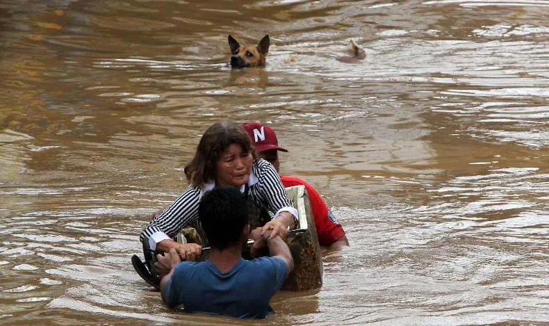 A tropical storm flooded the Philippine island of Mindanao