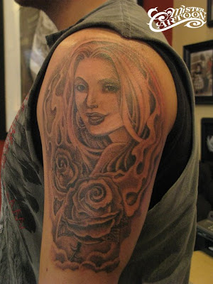 HERE IS A FLICK OF ONE MY CLIENTS THAT CAME IN FOR A FIRST TATTOO