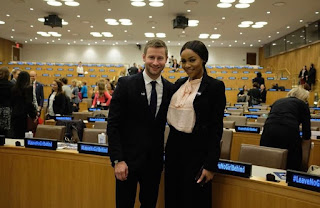 Photos; South African media personality Bonang Matheba moderates session on Girl's Education at the United Nations General Assembly