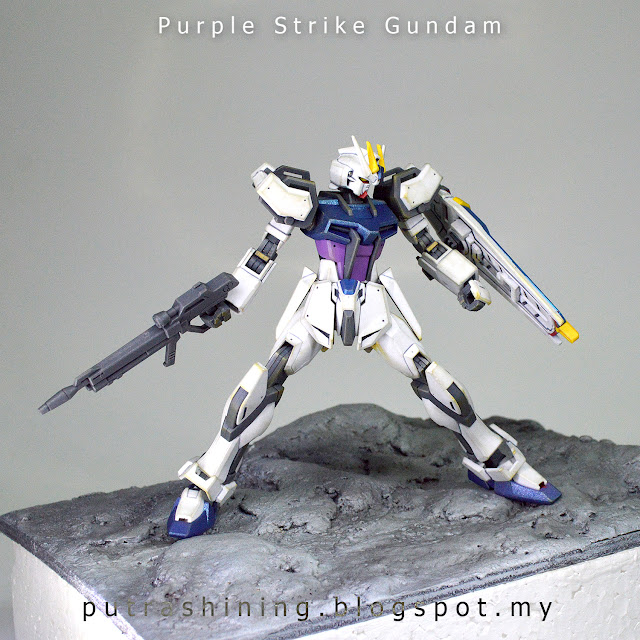 HGCE 1/144 Aile Strike Gundam Custom by Putra Shining "Purple Strike Gundam"