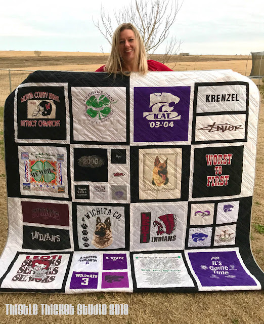 T-Shirt Quilt by Thistle Thicket Studio. www.thistlethicketstudio.com