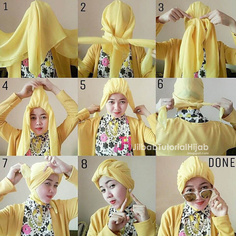 Gambar Video Tutorial Hijab Square Jilbab Tutorial Hijab