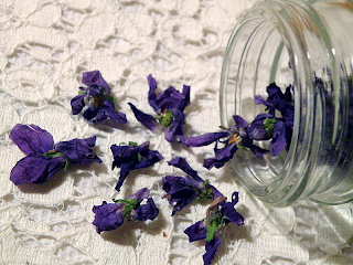 Pouring Violets out of Jar