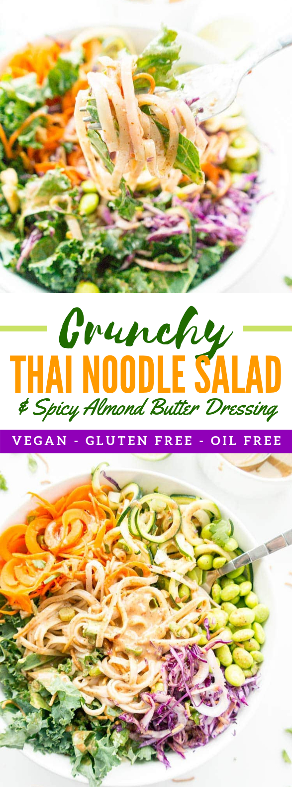 crunchy thai noodle salad #vegetarian #zoodles