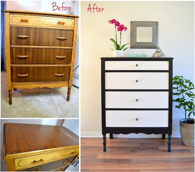 Black and White Tuxedo Dresser