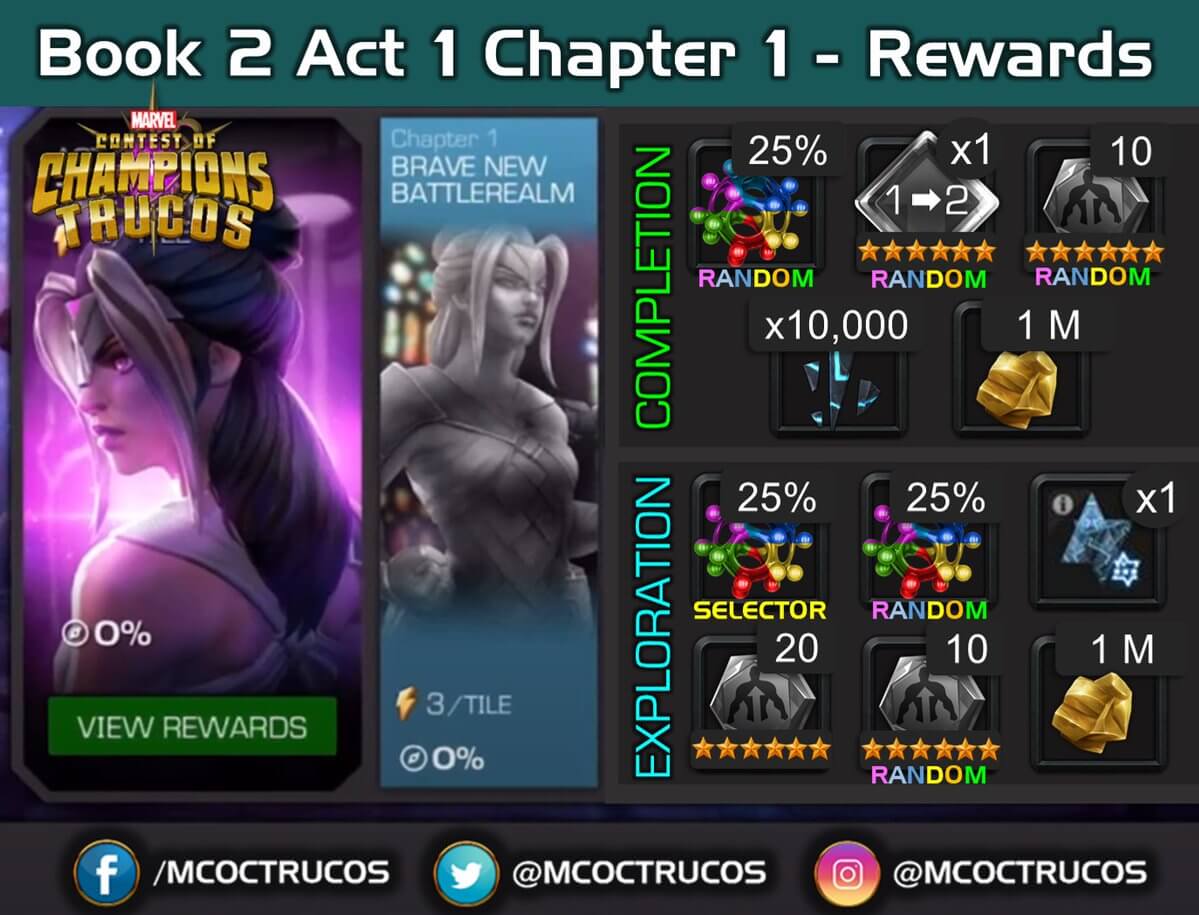 MCOC Act 7 (Book 2 Act 1) Chapter 1 Rewards By MCOC Trucos