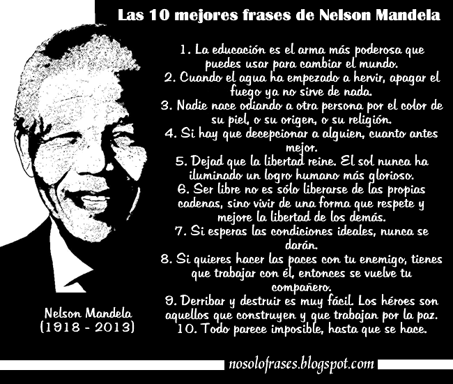 Frases Célebres De Nelson Mandela - Frases de Nelson Mandela Frases Celebres