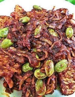 Sambal Tempe Goreng Campur Petai