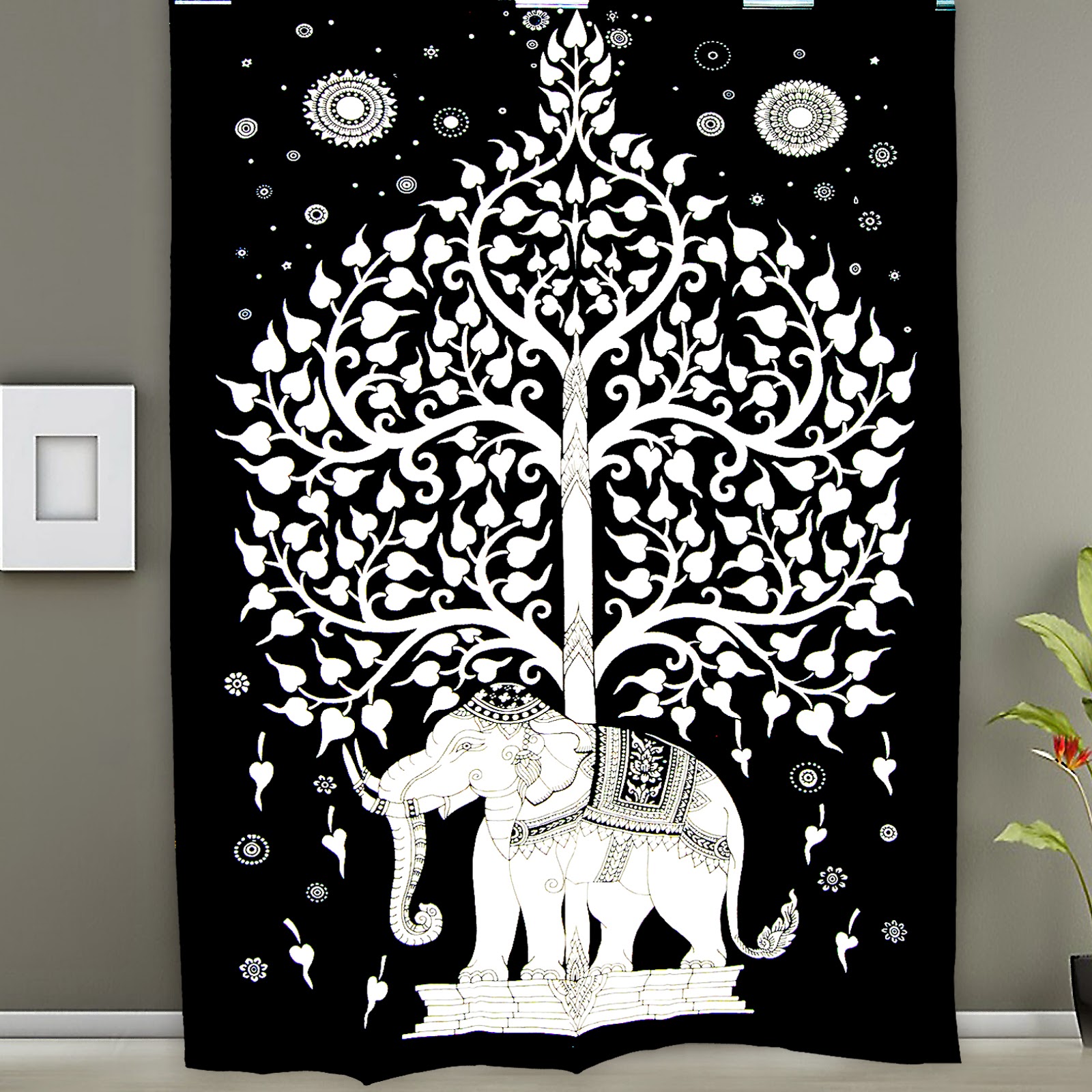  Indian Twin Elephant Tapestry Hanging Tree Of Life Hippie Bedding Throws Cotton Home Decor Art Traditional Royal Jaipur Beach Twin Beddings