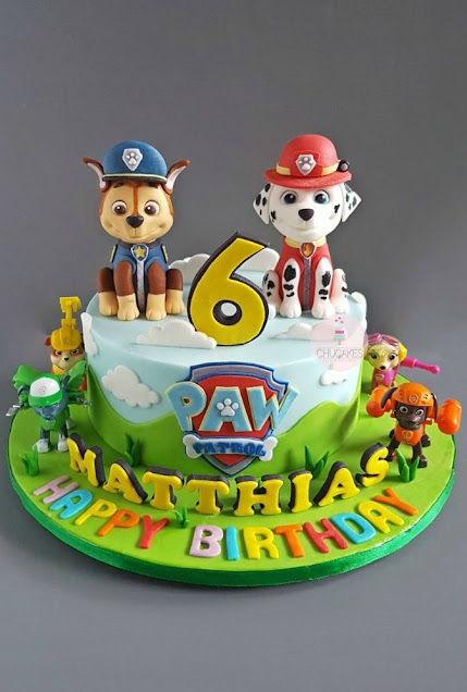 paw patrol chase marshall singapore chucakes fondant cake