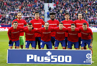 CLUB ATLÉTICO DE MADRID. Temporada 2018-19. Oblak, Rodrigo, Thomas, Savic, Godín. Griezmann, Ángel Correa, Juanfran, Santiago Arias, Koke, Vitolo. CLUB ATLÉTICO DE MADRID 1 LEVANTE U. D. 0. 13/01/2019. Campeonato de Liga de 1ª División, jornada 19. Madrid, estadio Wanda-Metropolitano. GOLES: 1-0: 57’, Griezmann, de penalti.