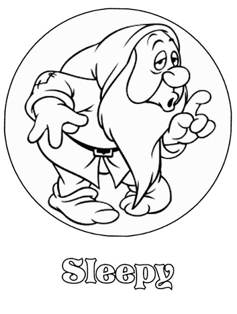 Sleepy dwarf coloring pages 7
