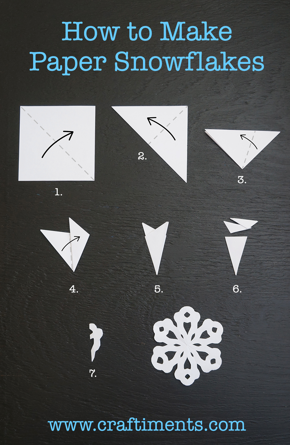 Craftiments How to Make Paper Snowflakes