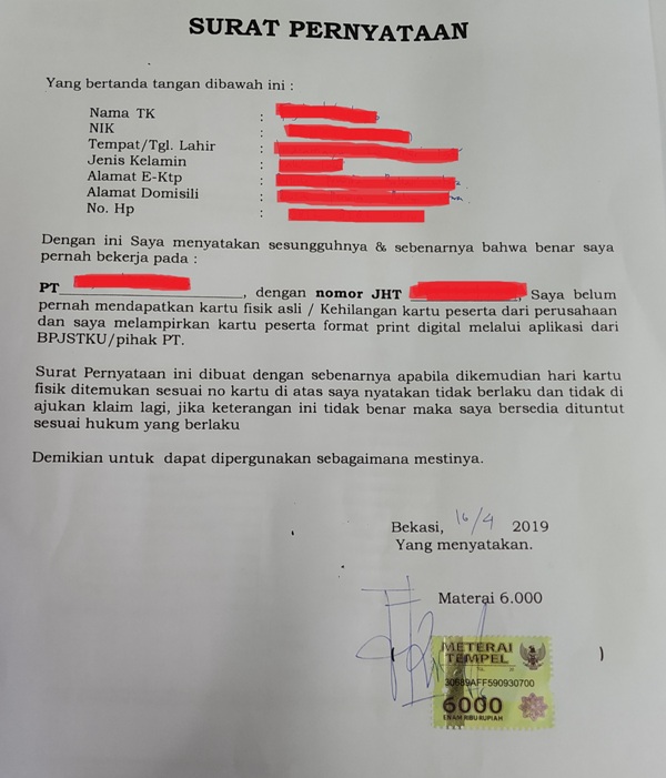 Contoh Surat Mendapat Pegawai Penganti D