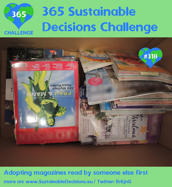 Adopting magazines read by someone else first, reducing waste, saving money, sustainability, sustainable living, climate action