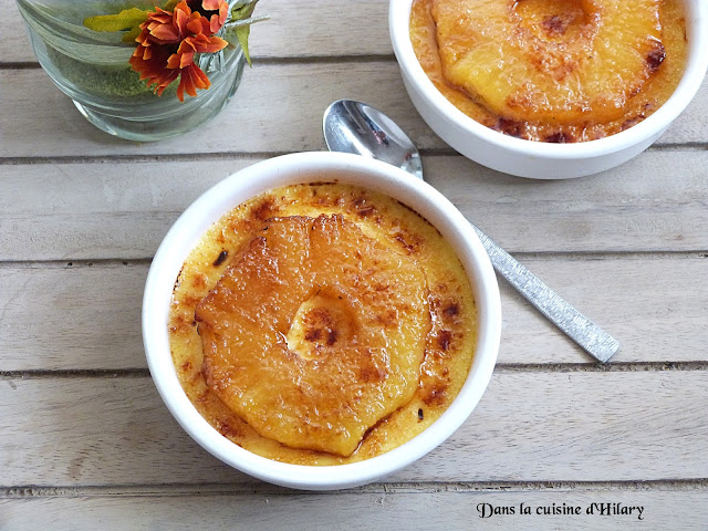 Crème bûlée à l'ananas rôti