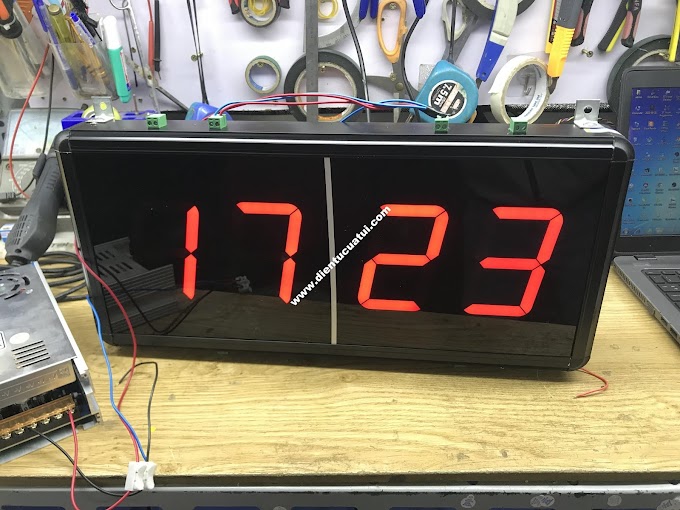 Đồng hồ led đếm sản phẩm 2 kênh 4 số  - PLC