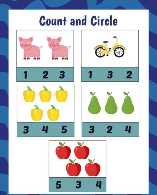 Numbers 1-5 Worksheet Page 44
