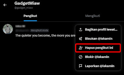 Cara Menghapus Follower Twitter Tanpa Diketahui Oleh Pemiliknya