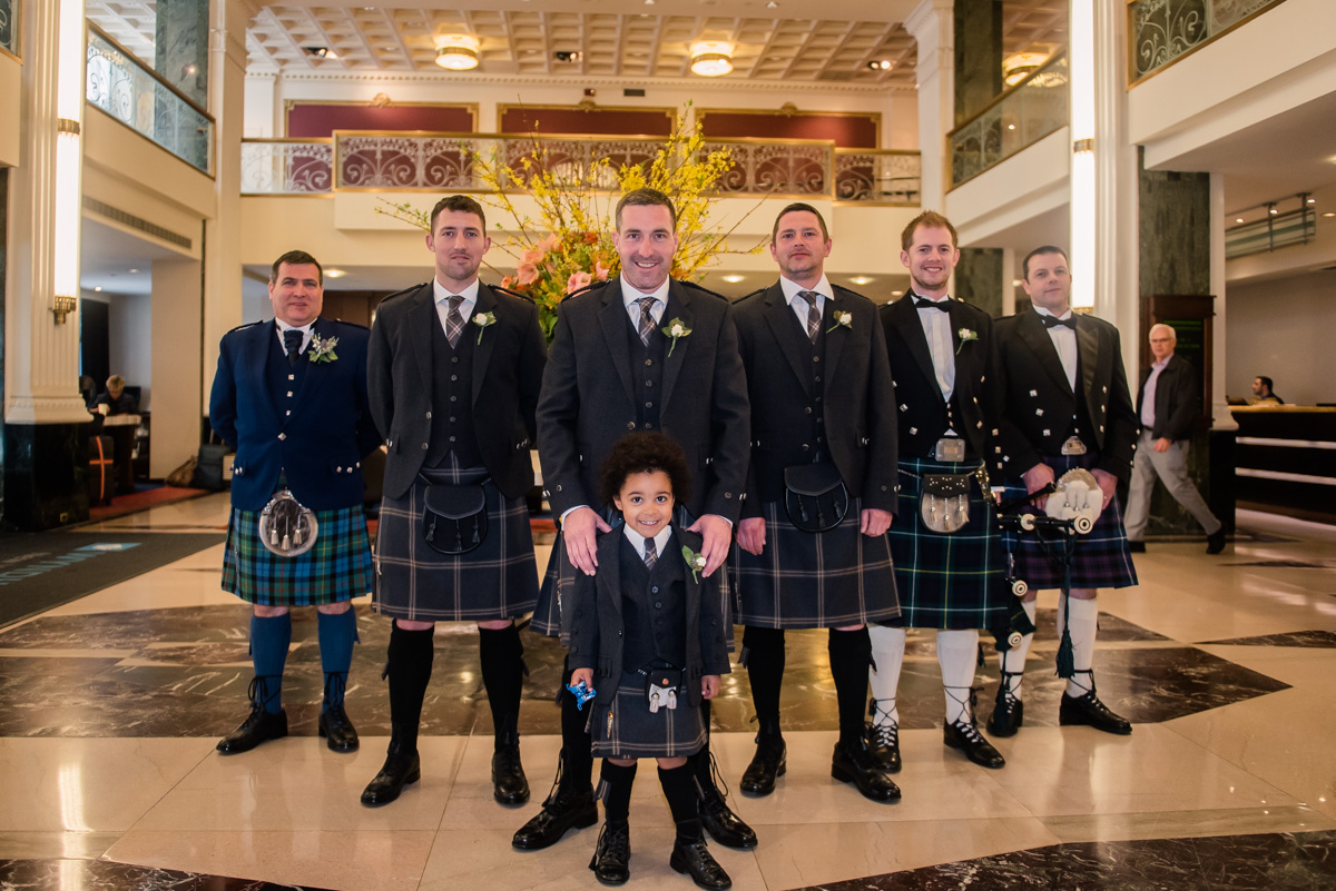 Stylish Groom with the men in style.