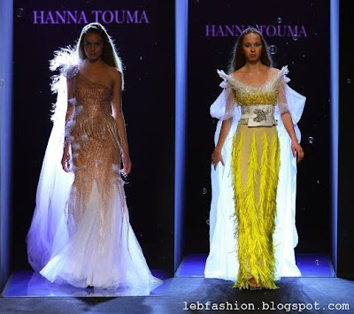 Feathers in Couture Collections by Lebanese Designers