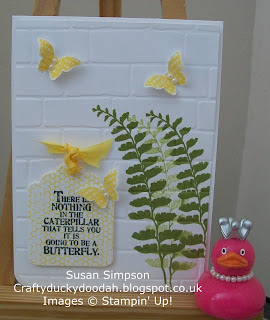 Stampin' Up! Susan Simpson Independent Stampin' Up! Demonstrator, Craftyduckydoodah!, Butterfly Basics, Brick Wall TIEF,