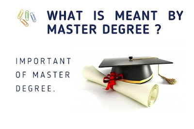 Important of master degree.