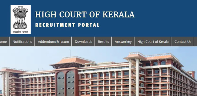 Kerala High Court Releases Notification Vacancies - Online Applications Invited from Eligible Candidates