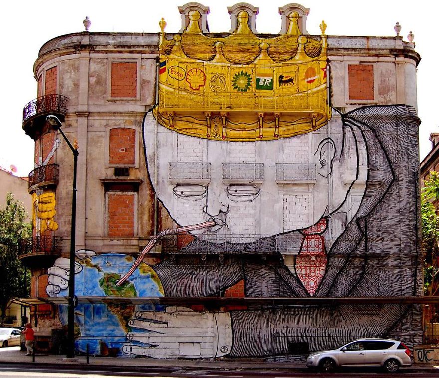 These 30+ Street Art Images Testify Uncomfortable Truths - Eating The Earth