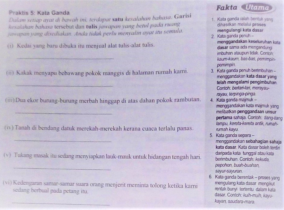 LATIHAN BM (6 /10/20) ~ Blog Cikgu Karim