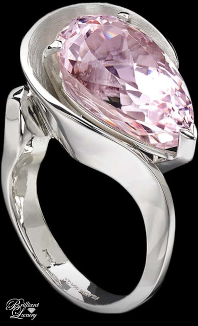 Adam Neeley Eleganza pink kunzite ring #brilliantluxury