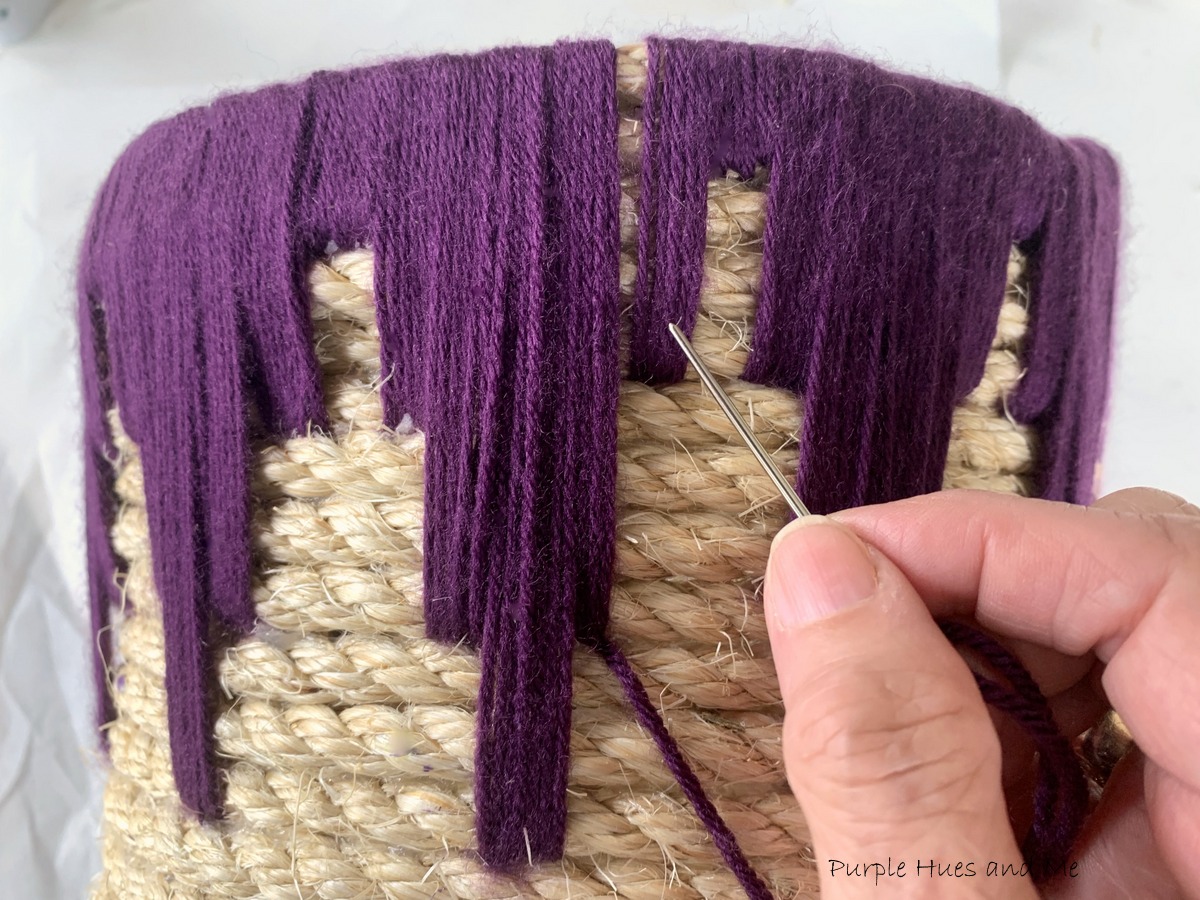 Purple Hues and Me: DIY Coiled Rope Motif Basket