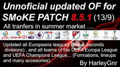  PES 2016 UPDATE 5 "OF" for Smoke Patch 8.5.1 (Update 6) by HarleyGnr