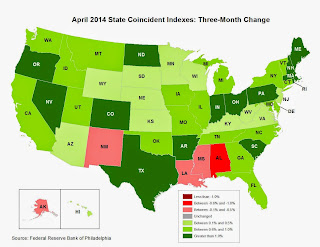 Philly Fed State Conincident Map