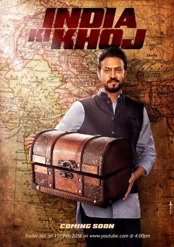 india ki khoj first look, Poster of upcoming movie, irrfan khan upcoming movie 2016 release date, star cast