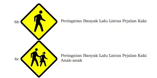 Peringatan Banyak Lalu Lintas Pejalan Kaki