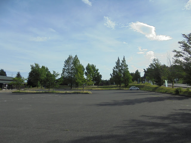 もうすぐ７月のガーデンプレイスの駐車場の風景