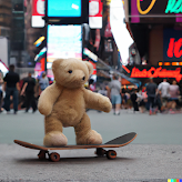 Teddy Bear in Times Square Newyork