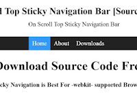 How To Make Fixed Top Sticky Navigation Bar [SourceCode]