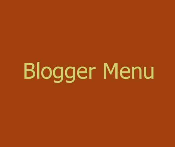 How to Change/Customize Menu Background Color on Blogger